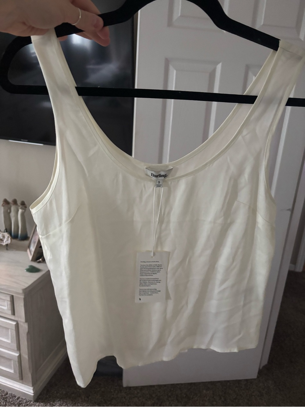 Darling Cream Scoop Neck Tank
